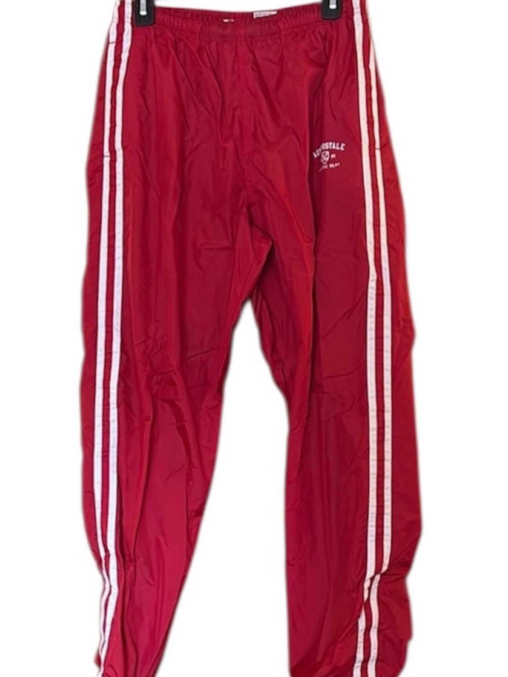 Aeropostale Red Men's Track Pants with White Stripes Mens size Small